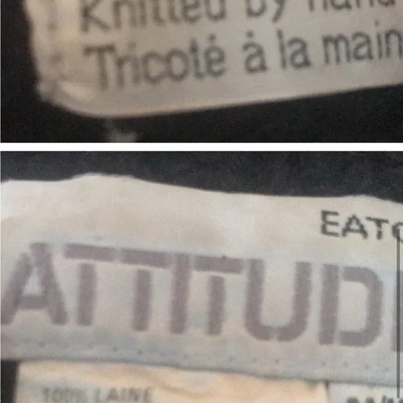 Abstract hand knit wool pullover - Picture 2 of 2